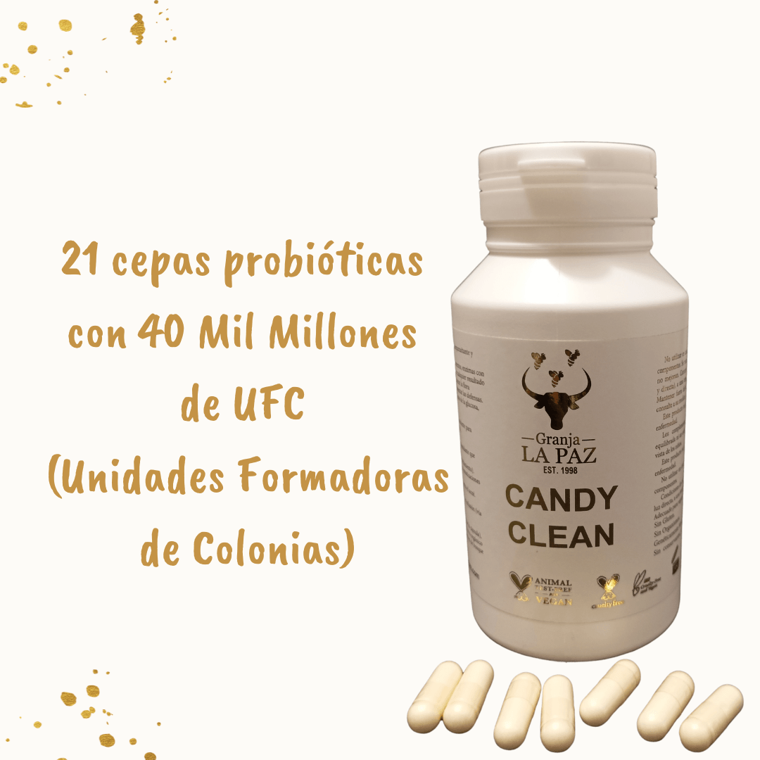 Comprar Probioticos Naturales online para el estomago CANDY CLEAN - Granja La Paz, est. 1998 prebioticos 